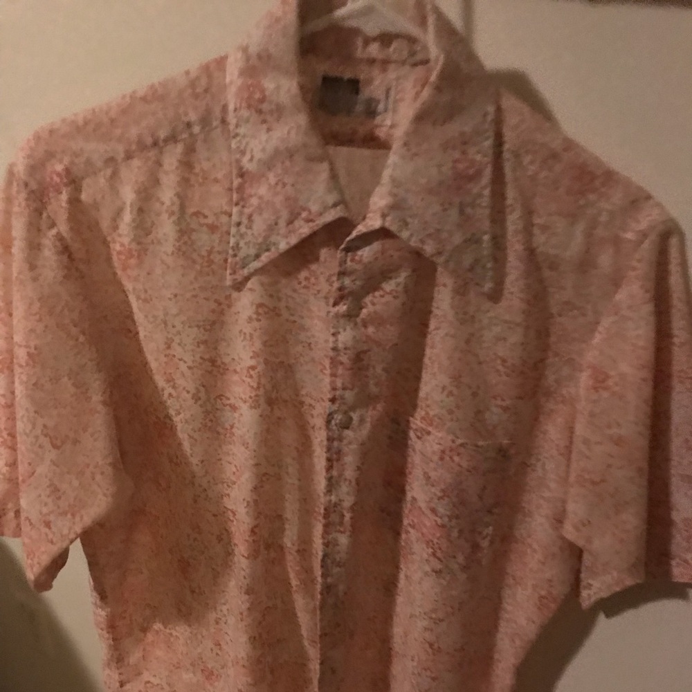 Vintage Collar Shirt Button Up Pink Designs